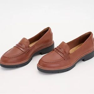 Clarks Collection Leather Loafers- Westlynn Bay -Tan -12